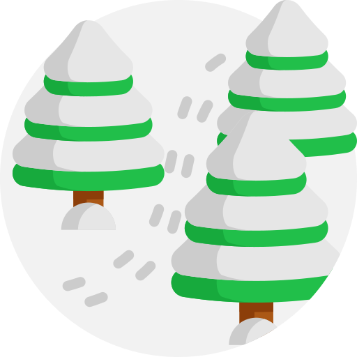 snowy trees icon