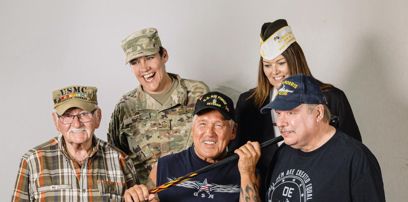 group of happy veterans