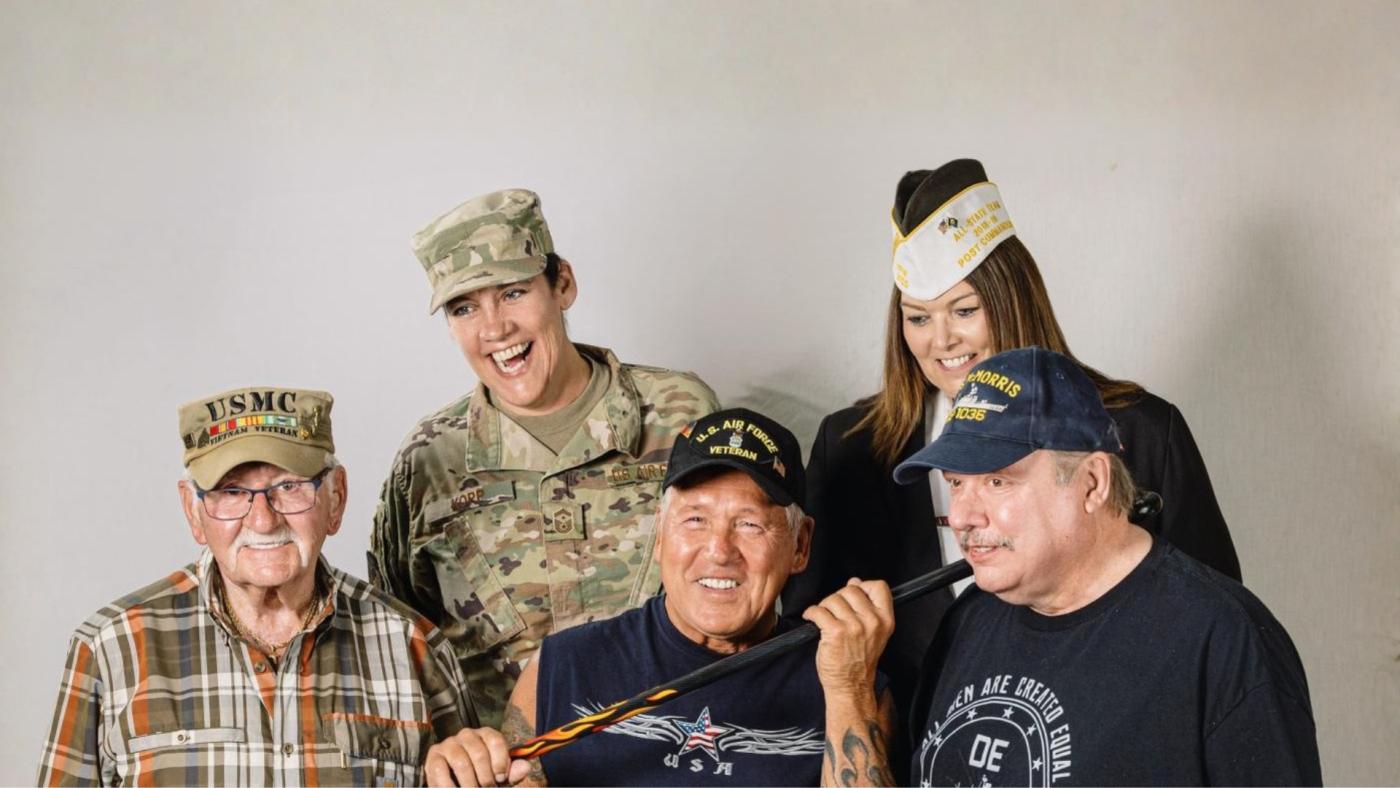 group of happy veterans