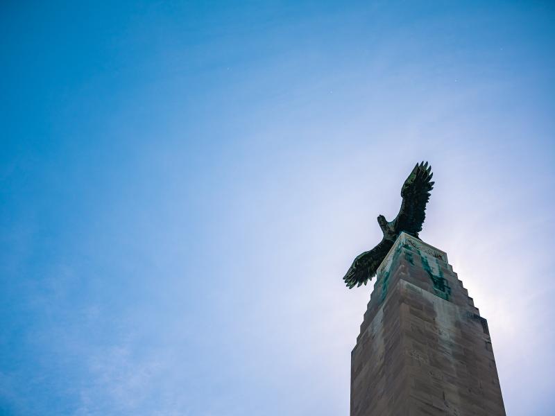 Eagle statue in Plattsburgh, New York
