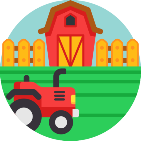 Tractor farm icon