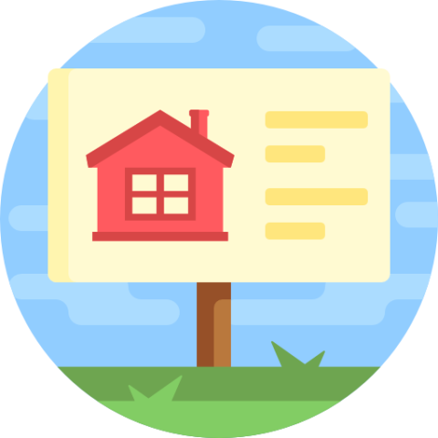Real Estate sign icon