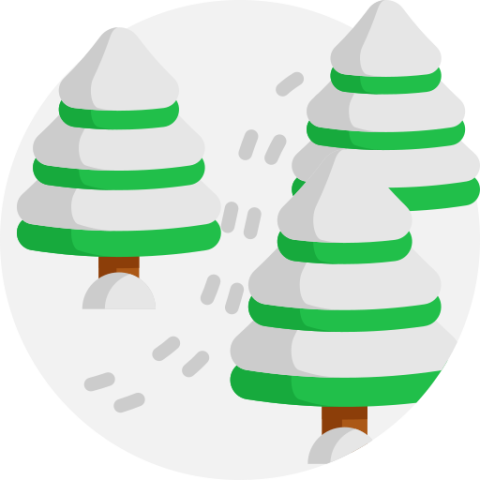 snowy trees icon