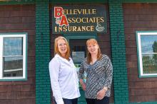 Belleville and Associates team outside of their tupper lake building